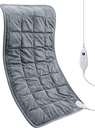 Plaque chauffante électrique 17''x 33" XXXL pour le soulagement de la douleur au dos, 5LBS avec 6 réglages de chaleur 2H Plaque chauffante automatique pour bras d'épaule Crampes lavables