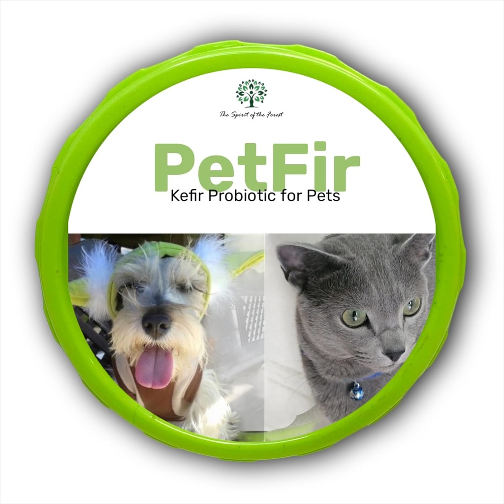 Petfir Pack Kefir für Hunde und Katzen Beilage Haustiere probiotischer Hund Fortgeschrittene probiotische Formel für Hund (85 gr)