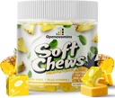 Eisen-Ergänzungskäse mit Vitamin C für Männer und Kinder, Natürliche Vegan Eisen Weichkäse mit Vitamin B6,B12,D, Calcium & Zink - Energie-Unterstützung, 60 Ananas SoftChews,2 Month Supply