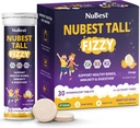 NuBest Tall Fizzy - Knochenstärke, Immunität, Verdauungsgesundheit für Kinder Alter 4+ & Teens | Probiotic, Calcium, Magnesium von Red Marine Algae, Vitamine | 30 Orange Effervescent Tablets | Pack 3