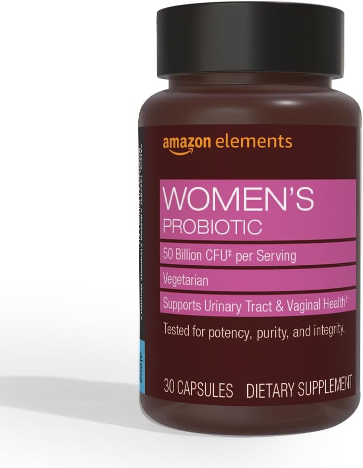 Éléments Un probiotique quotidien pour les femmes, soutien à la santé urinaire et vaginale, 50 milliards d'UFC (7 souches), mélange de Lactobaccilus et de Bifidobactéries, 30 capsules