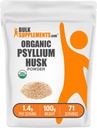 BulkSupplements.com Bio Psyllium Husk Pulver - Psyllium Husk Pulver zum Backen, Faserergänzung - Glutenfrei, 1.4g pro Servierung, 100g (3.5 oz) (Pack von 1)