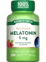 Nature's Truth Melatonin 5mg Fast Dissolve Tablets | 200 Count | Natürliche Berry Flavor | Vegan, Non-GMO & Gluten Kostenlose Ergänzung
