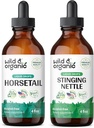 Wild & Bio Pferdeschwanz Tinktur 4 fl oz & Sting Nettle Root Tinktur 4 fl oz
