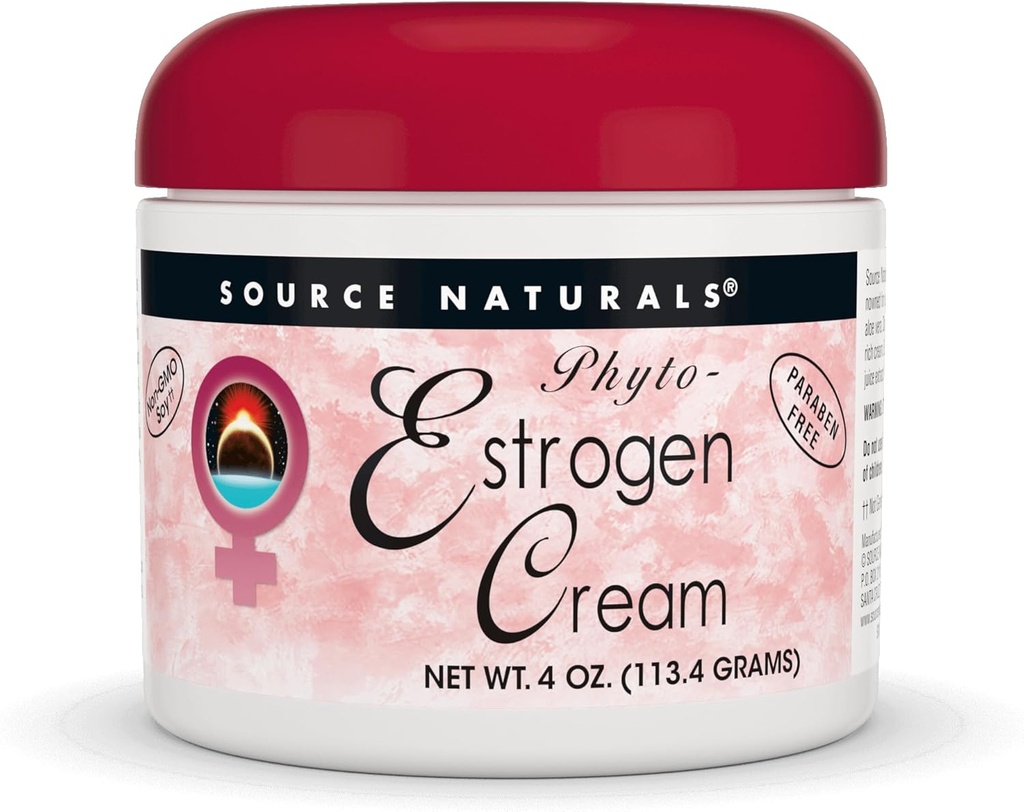 Source Naturelle Crème Phyto-estrogène, Sans Paraben - Crème de 4 oz