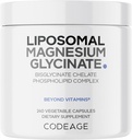 Codeage Liposomal Magnesium Glycinat Supplement, 2-Monats-Versorgung, Bisglycinat Magnesium Chelat, Chelat Magnesium Mineral Pillen, BioPerine Schwarz Pfeffer Vitamine Kapseln, Non-GMO Vegan, 240 ct