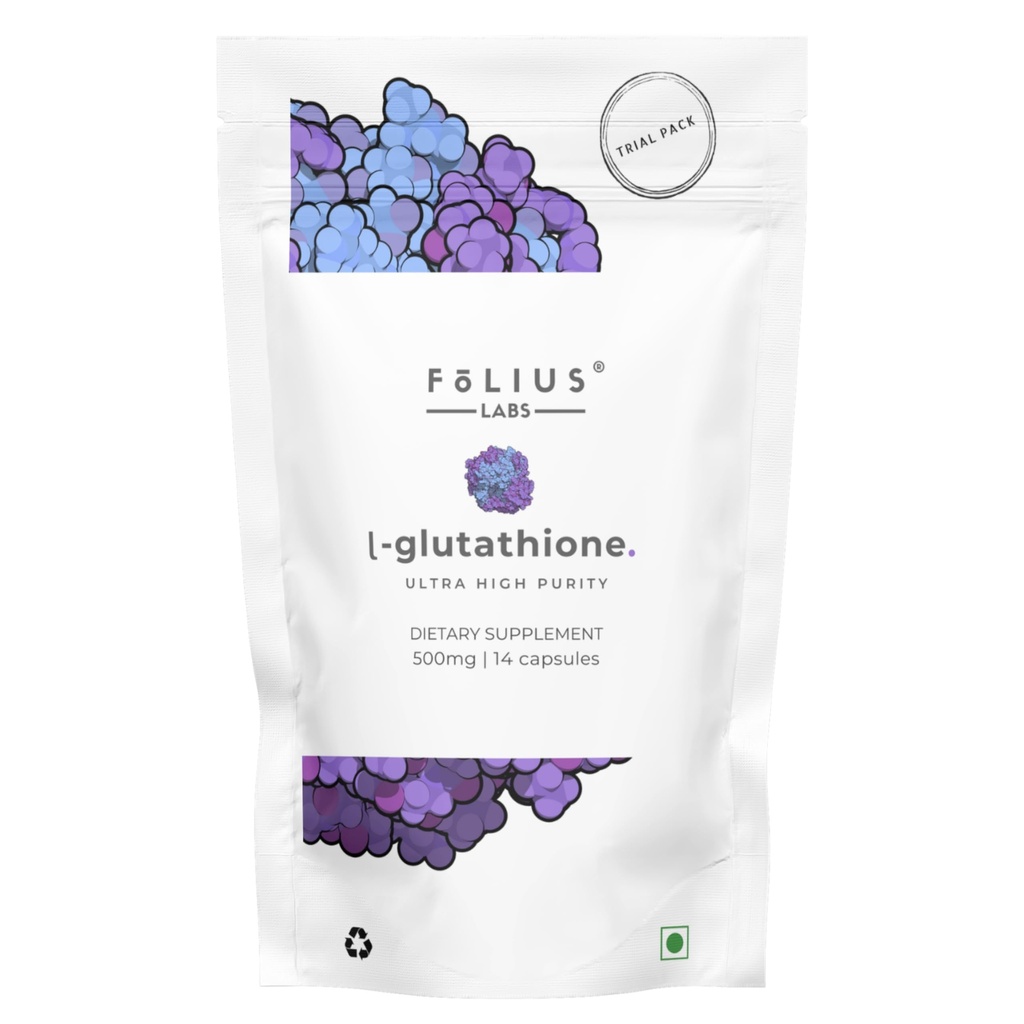 Supplément L-glutathion ultra-haute résistance 98% - 500mg Formule concentrée, Supplément L-glutathion réduit - Pack d'essai de 7 jours