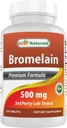 Best Naturals Bromelain Proteolytic Digestive Enzymes Supplements, 500 mg, 120 Tabletten - Unterstützt gesunde Verdauung, Gelenkgesundheit, Nährstoffabsorption