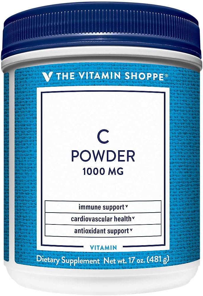 Das Vitamin Shoppe Vitamin C Pulver 1000MG, Antioxidans, das Immun- und Herz-Kreislauf-Gesundheit unterstützt (17 Unzen Pulver)