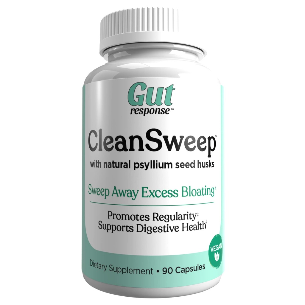 CleanSweep Capsules, unterstützt gesündere Bowel-Bewegungen, Verdauungsunterstützung, fördert Regularität, natürliches Psyllium Seed Husk, Daily Fiber Supplement, 90 Kapseln, 90 Portionen