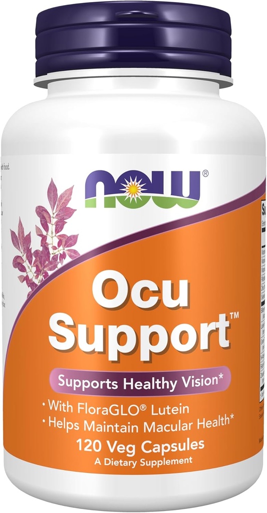 JETZT Nahrungsergänzungsmittel, Ocu SupportTM mit FloraGLO® Lutein, plus Vitamine A, C und E, 120 Veg Kapseln