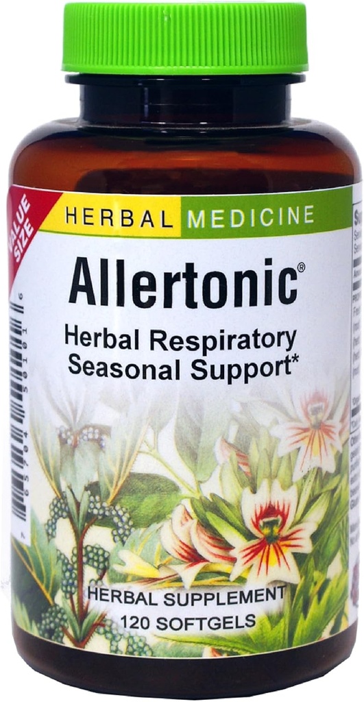 Herbs Etc. Allertonic - Gesunde Atmungshilfe - Kräutermischung gegen saisonale Störungen - Lung & Respiratory Health Support mit Stinging Nettle - 120 Softgels (120 Servietten)