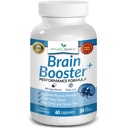 40-in-1 Brain Booster Supplement für Fokus, Gedächtnis, Klarheit, Energie | Erweiterte Vitamine Plus eBook | für Männer und Frauen, kognitive Funktion Nootropic Unterstützung mit DMAE, Mind Health Formula | 60 Kapseln