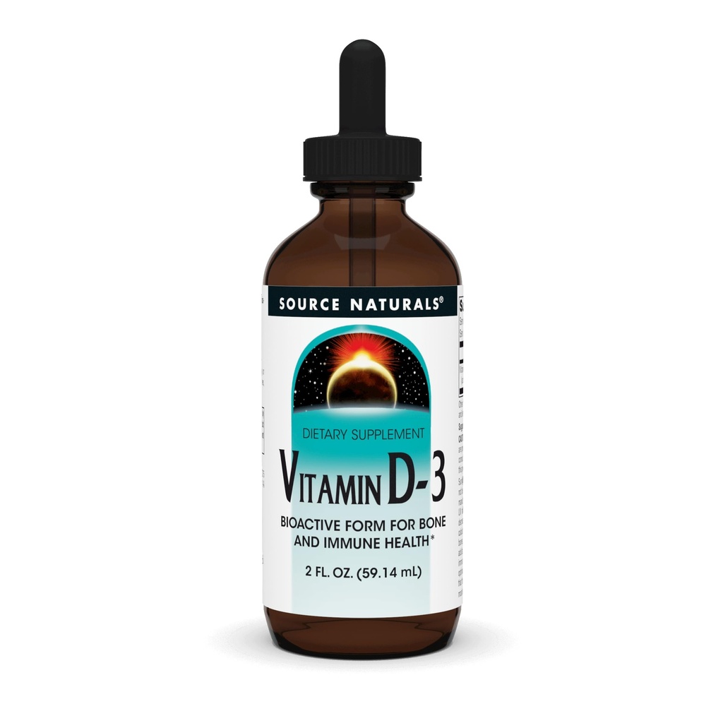 Source naturelle Vitamine D-3 gouttes liquides 2000 iu soutient la santé osseuse et immunitaire* - 2 oz fluide