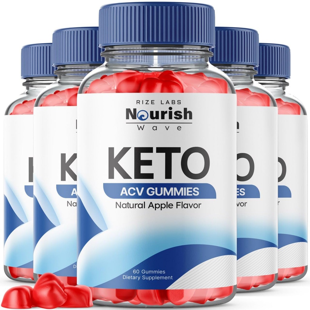 rize labs - Nourish Wave Keto ACV Gummis unterstützt erhöhte Gewichtsverlust, für verbesserte Verdauung, Stamina und Ausdauer (300 Gummi)