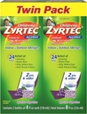 Zyrtec 24 Hr Children's Allergy Syrup mit Cetirizine, Sugar-Free Grape, Twin Pack von 4 fl. oz