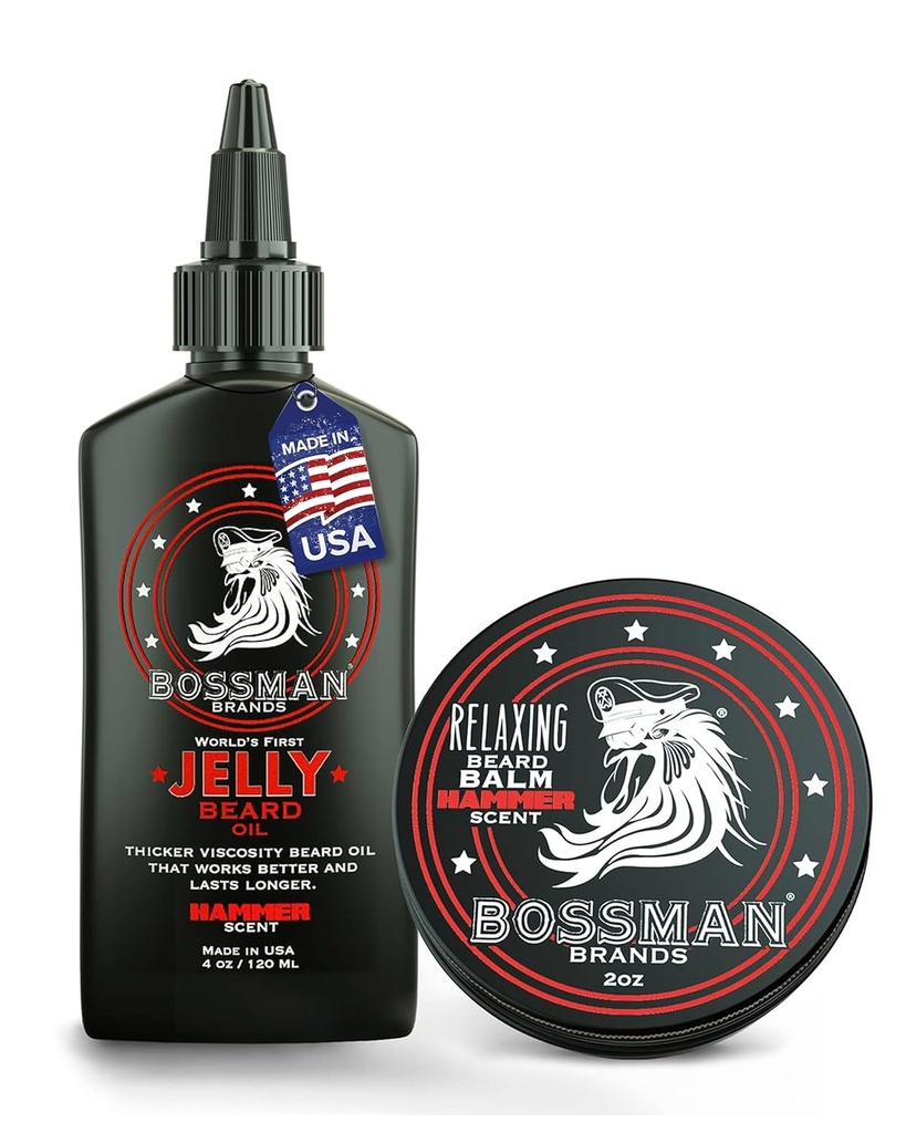 Bossman Bart Oil Jelly und Relaxing Bart Balm Combo - Hammer Scent