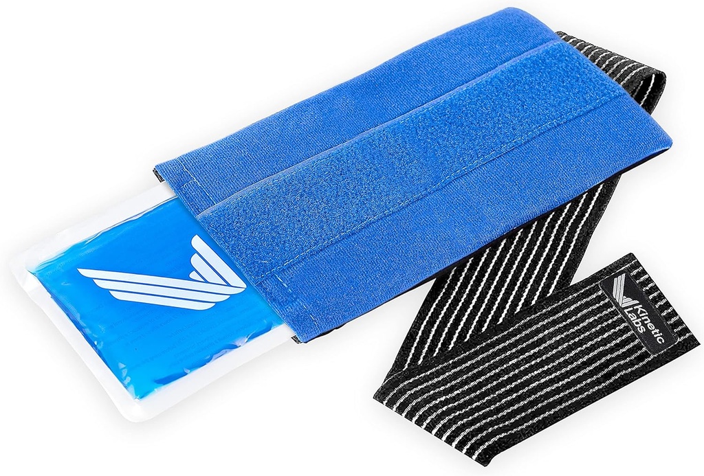 Reusable Ice Pack für Verletzungen mit Wrap von Kinetic Labs - Heißes und kaltes Pack für Verletzungen mit Strap - Ice Wrap für Hip Back Schulter Hals Kopf Kniechirurgie (Large)