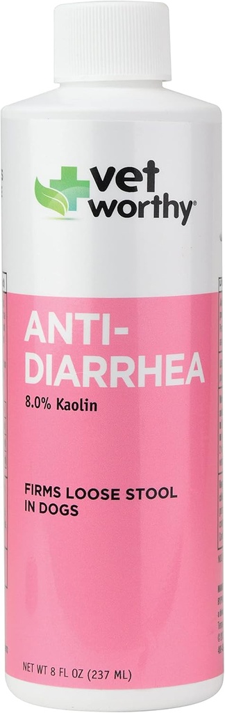 Vet Worthy Anti-Diarrhea für Hunde - Hunde-Ergänzung zur Linderung von Durchfall, Stomach Upset und Unglück - 8oz
