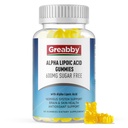 Alpha Acide lipoïque 600mg Gummies, sucre sans sucre R Supplément acide lipoïque pour le traitement antioxydant et le système nerveux, Brian & santé de la peau, ananas, 60 comte