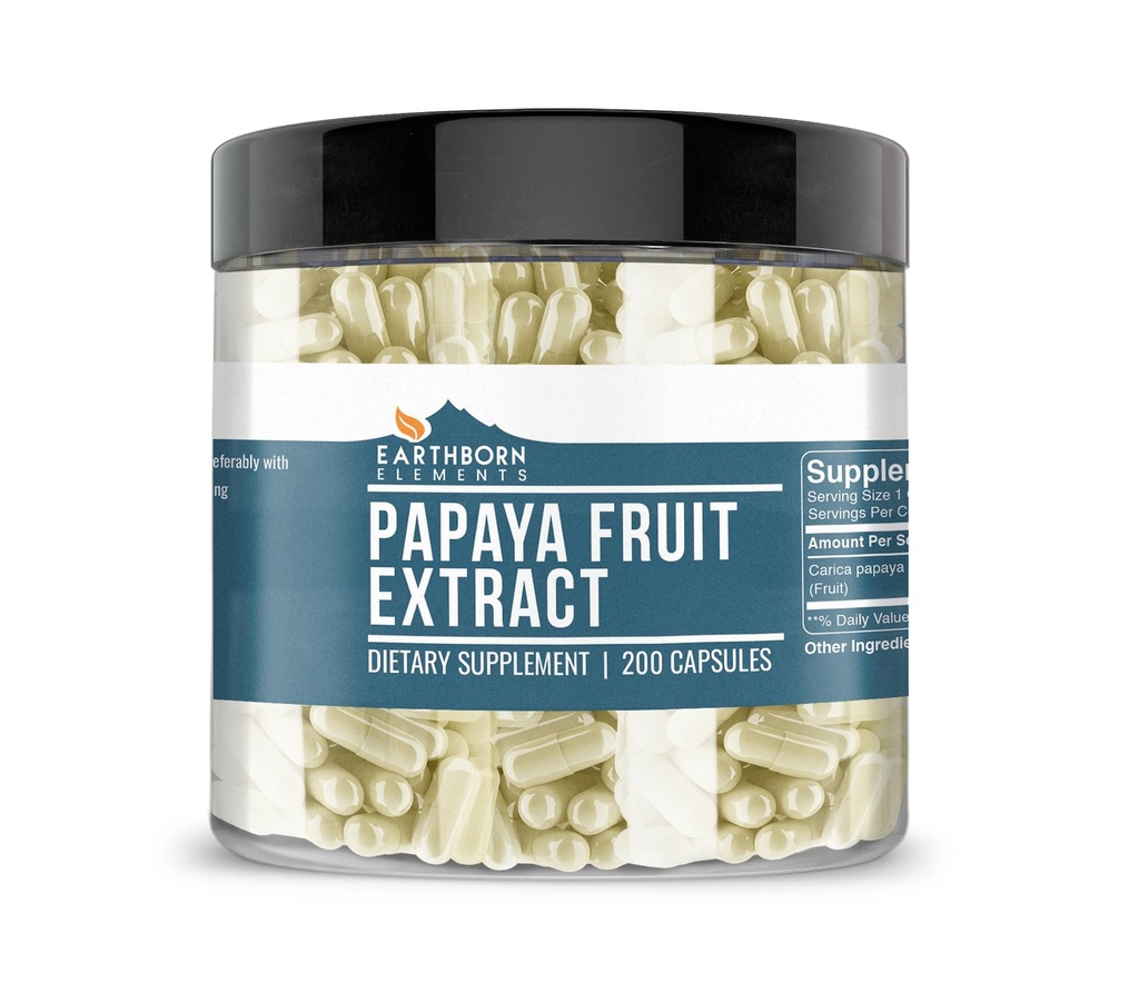 Erdnüsse Papaya Obst Extrakt 200 Kapseln, rein &amp; unverdünnt, keine Zusatzstoffe