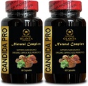 CANDIDA SUPPORT COMPLEX - caprylic acid supplement, candida cleanse organic, Supports Immune Function, Gluten Free, immune booster, Gut Health Supplements - 2 Bottles 120 Capsules