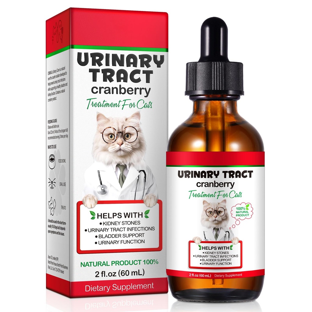 Feline Urinary Tract Health, Cat UTI Remedy, Natürliche Kräuterergänzung 2 fl oz, Unterstützung regelmäßige Pflege für Urinary Health