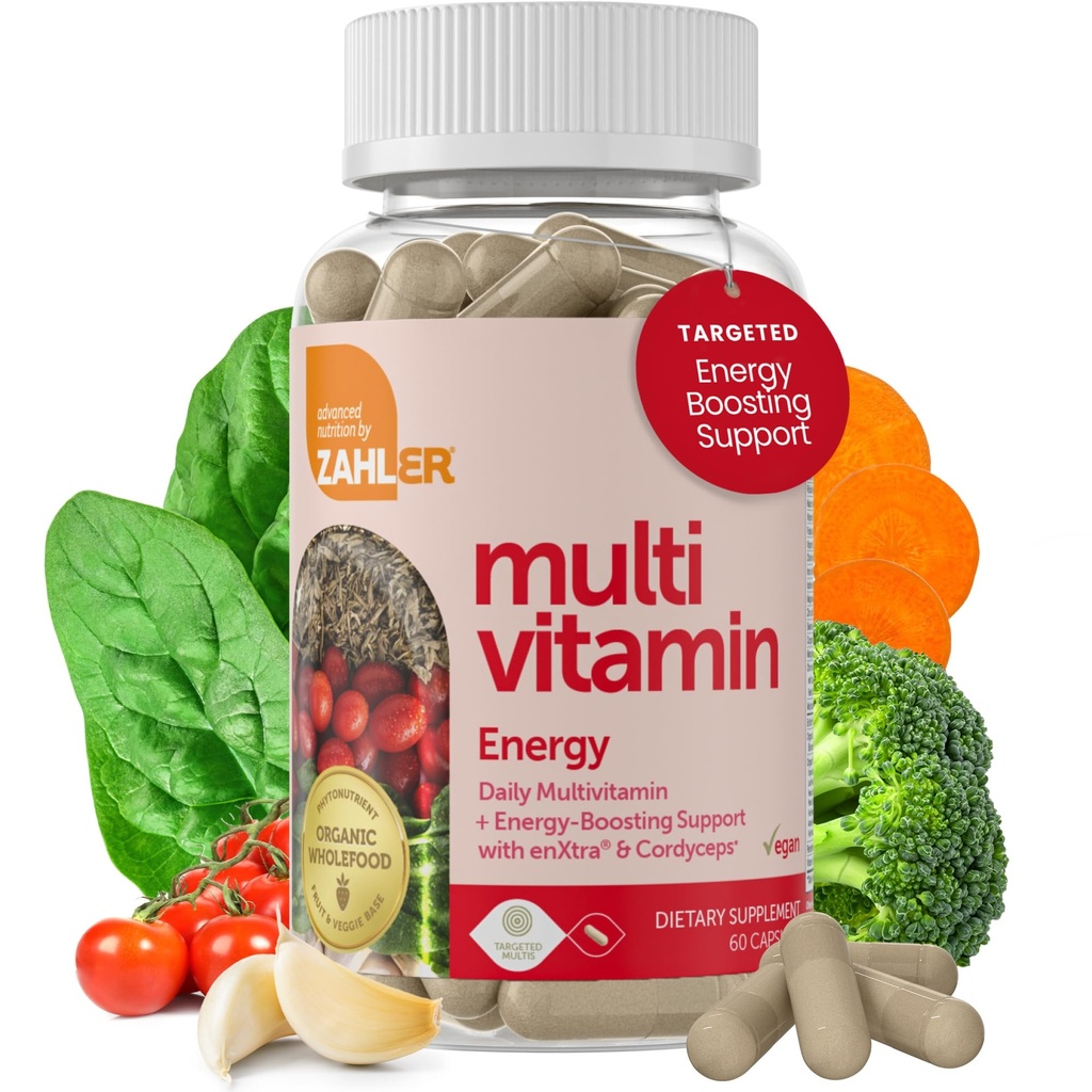 Zahler - Multivitamines quotidiennes pour les femmes et les hommes avec des vitamines énergétiques, minéraux et fer (60 comte) Kosher hommes et femmes Multivitamines pour l'énergie saine - Multivitamines pour les adultes - Fabriqué aux États-Unis Suppléments