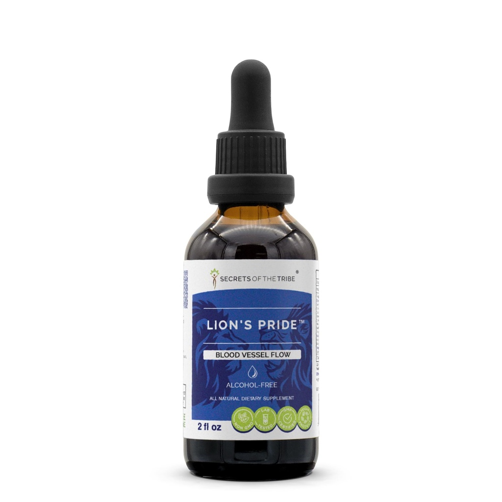 Secrets of the Tribe - Lion's Pride, Blood Vessel Flow, Kräuterergänzung Blend Tropfen Alkoholfreie Flüssigkeit Extrakt (2 Fl Oz)