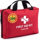 Protégez la trousse de premiers soins aux entreprises, la trousse de premiers soins d'urgence pour l'établissement de bureaux, les fournitures de trousses médicales, les trousses de premiers soins pour les entreprises, l'école et l'utilisation commerciale - 200 pièces