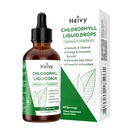 Heivy Chlorophyll Liquid Drops, Chlorophyll Supplement for Internal Deodorizer, Radiant Skin, Detox, Antioxidant, Immune Support, Gluten Free, Natural Flavored - 2 FL OZ