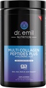 DR. EMIL NUTRITION Multi Collagen Peptides Powder - 20g Unflavored Hydrolysed Collagen Protein Powder mit Hyaluronsäure für Haare, Haut, Nägel und Gelenke - 15 Servietten