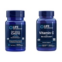 Lebensverlängerung Super Ubiquinol CoQ10 60 Softgels und Vitamin C & Bio-Quercetin Phytosome 250 Tablets Bundle für Herz, Cellular Energy, Immun & Gesamtgesundheitsunterstützung