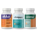Emma Gut Health & Elimipure Gut Cleanse & Akka Liver Cleanse – 3-en-1 Detox Bundle pour l'équilibre digestif, la régularité et le soutien au métabolisme