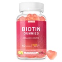 Biotine 10000mcg Kératine Collagène Gommies Suppléments Les ongles capillaires Vitamines Les ongles capillaires quotidiens Croissance et renforcement Gommies pour les femmes Biotine végétalienne et vitamine C Gommy 60 Compte