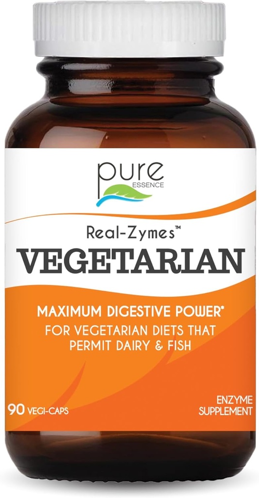 Real-ZymesTM Vegetarische Verdauungsenzym-Ergänzung mit Probiotika für bessere Verdauung - Natürliche Unterstützung für Relief von Bloating, Gas, Belching, Durchfall, Verstopfung, IBS, etc. - 90 Caps