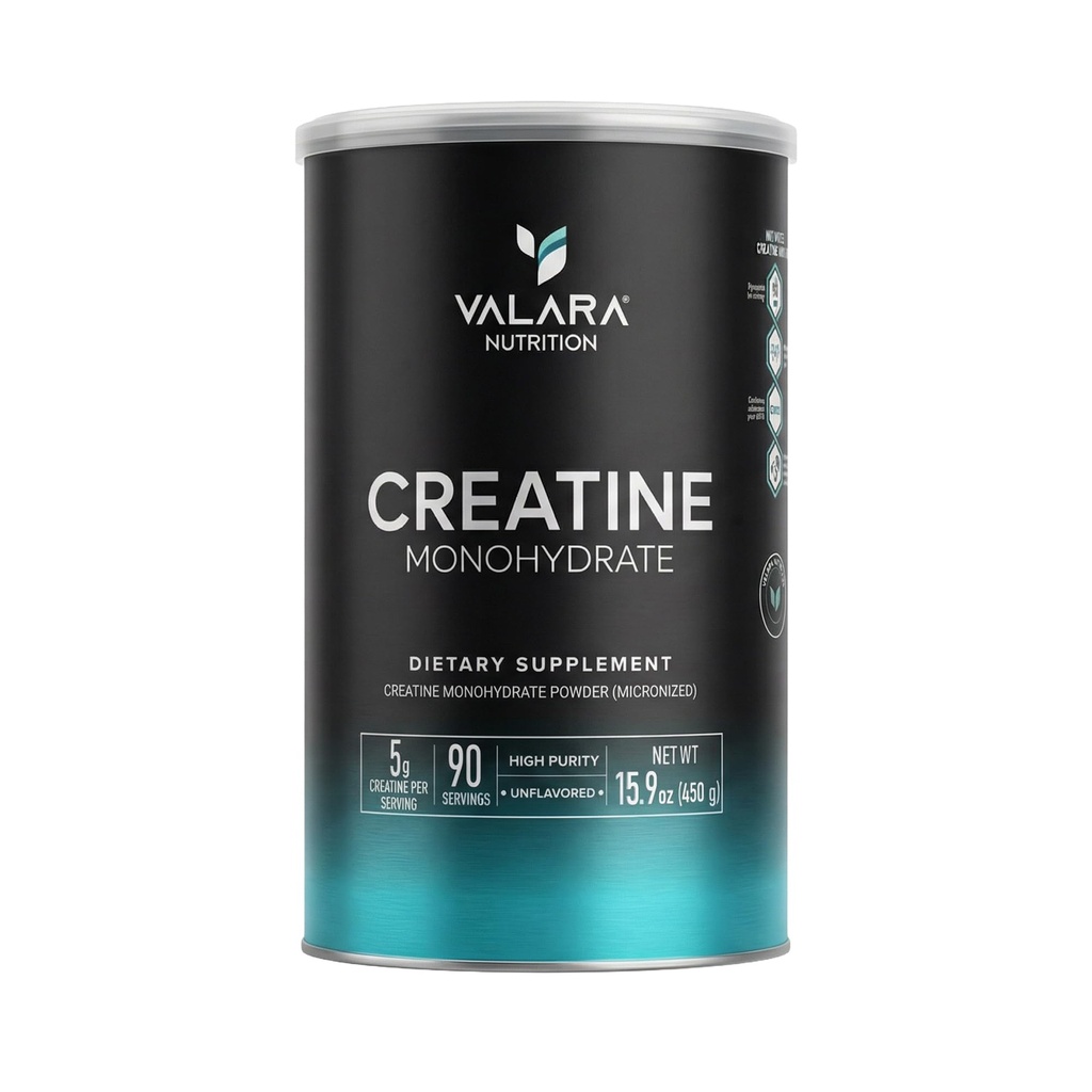 Poudre micronisée monohydratée en créatine 450g, 90 portions, 5000mg par portion (5g) Non aromatisée, végane et kéto