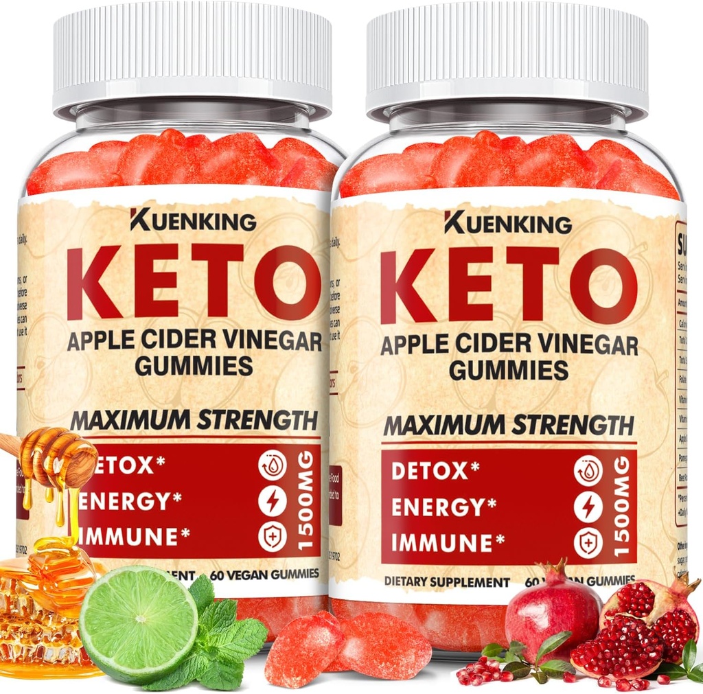 Gummies Keto ACV – vinaigre de cidre de pomme avec mère, soutien du métabolisme – avec vitamine B6 et B12 – végétalien, non-OGM – soutient le bien-être quotidien – 120 comte