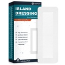 Dressing Island Borded Gauze 4"x10", 25 Individuellement emballé Non-Stick Pad au centre avec bordure adhésive,Soft et hautement absorbante de grade médical Dressing Gauze Pad pour soins de la blessure et premiers soins