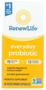 Renouveler la vie chaque jour Capsules probiotiques, supplément quotidien soutient la santé urinaire, digestive et immunitaire, L. Rhamnosus GG, laiterie, soja et sans gluten, 15 milliards CFU, 30 comte