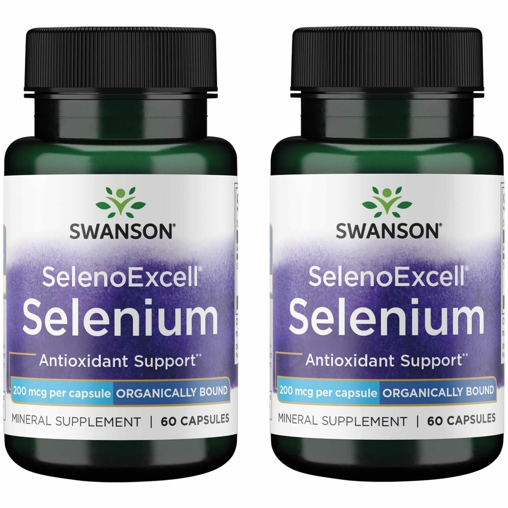 Swanson Selenoexcell Sélénium 200 mcg 60 Capsules (2 Pack)