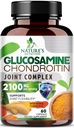 Glucosamin Chondroitin MSM 2100mg Complex - Joint Support Supplement für Gelenke Mobilität & Komfort für Männer und Frauen mit Turmeric & Boswellia, Triple Strength Glucosamine Supplements - 60 Kapseln