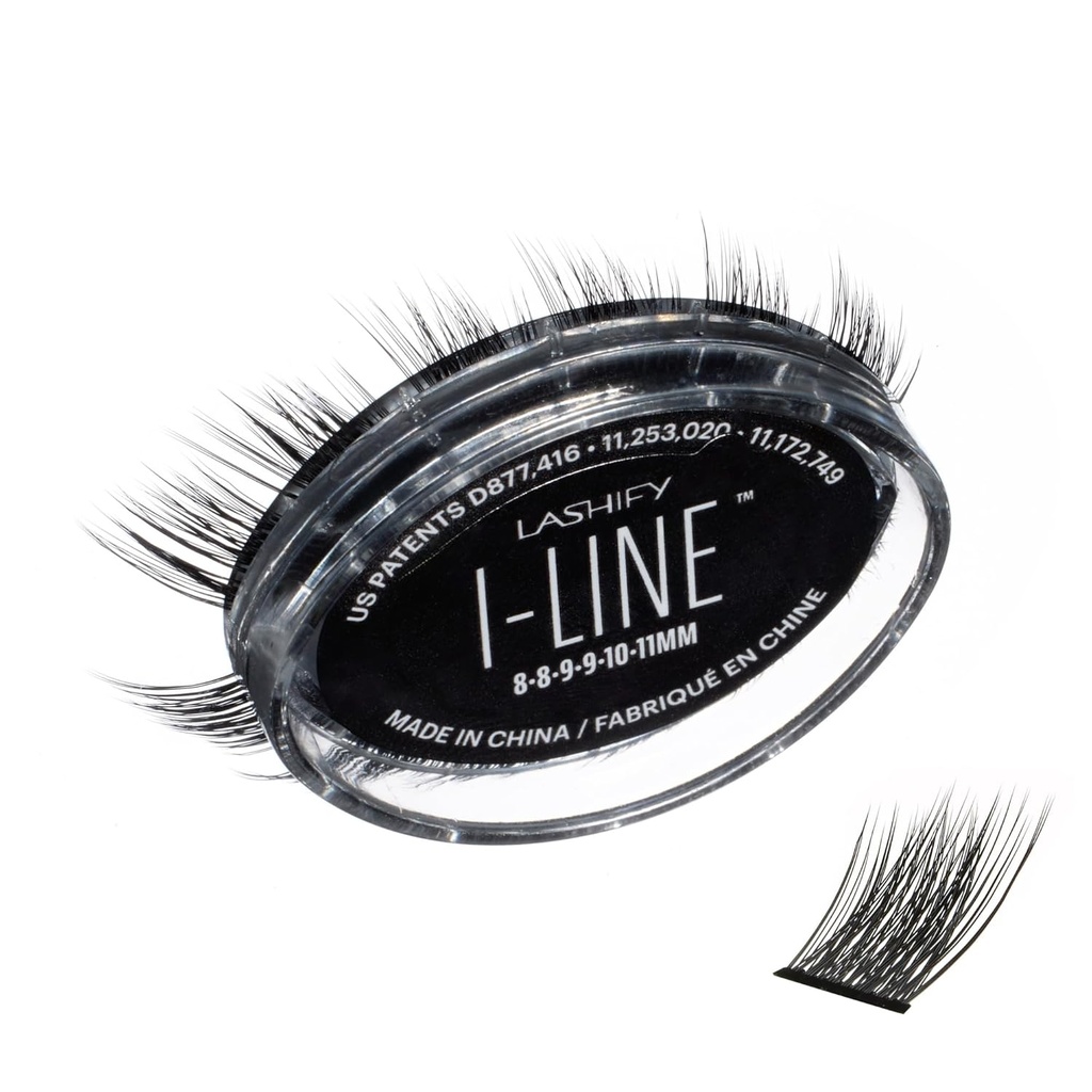 Lashify I-LineShort Pre-Mapped Gossamer, einfache DIY gefälschte Lashes, um einen verglierten Look und Eyeliner-Effekt zu erstellen