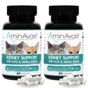 AminAvast Kidney Support Supplement für Katzen und kleine Hunde, 300mg 2-Pack - Fördert natürliche Nierenfunktion - Hilfsmittel in Gesundheit und Vitalität von Aging Kidneys - einfach verwaltet - 60 Sprinkle Capsules