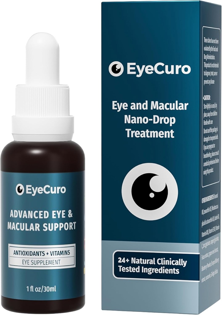 Vitamine oculaire et supplément minéral, contient de la lutéine, vitamine A, vitamine E, vitamine C, zéaxanthine, astazanthin, zinc et plus, 30ml