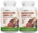 Kräuterernährung Pilz Complex 700mg bis 1400mg. Die 5 mächtigsten Pilze - Lions Mane, Reishi, Chaga, Maitake, Shiitake - unterstützt Immungesundheit, Nootropic Brain Gesundheit für Gedächtnis & Fokus