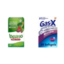 Beano Food Enzyme Nahrungsergänzung | Helfen Sie Digest Gas-Causing Foods | 150 Tabletten & Gas-X Maximum Strength Gas Relief Softgels mit Simethicone 250 mg für Bloating Relief - 50 Count