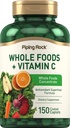 Piping Rock Ganze Lebensmittel Vitamin C | 150 Kapseln | Superfood Mischung | Vegetarisch, Non-GMO, Gluten Kostenlose Ergänzung