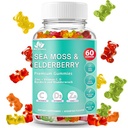 BIO VITALICA Gummy de la Mousse de Mer BioVitalica - Vitamine C D + zinc - Gummy de la Mousse de Mer Vegan avec Gel de la Mousse de Mer et Poudre pour Immunité, Detox - pour Adultes et Enfants