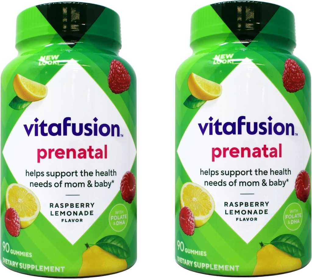 Vitafusion Prenatal Dha & Folsäure Gummy Vitamine 90 Zähler (2 Packung)